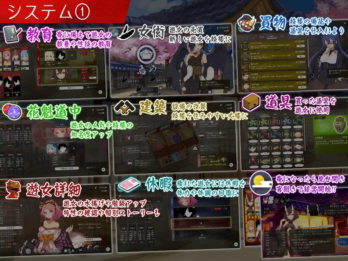 图片[4]-2459【精品SLG/经营模拟】梦吉原的妖异妓楼～妖怪大楼重建谭～ 夢吉原のあやかし妓楼 ～妖怪大楼再建譚～V1.041 AI汉化+DLC-ACG俱乐部 - 各类游戏免费下载